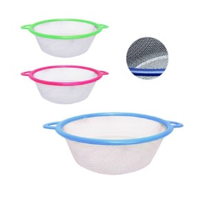 PENEIRA COADOR TELA DE ALUMINIO C/ALCA PLAST. MED.19,8CM