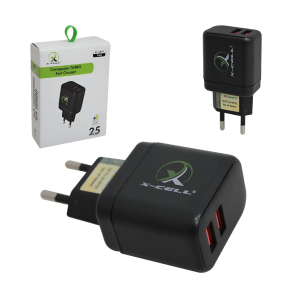 CARREGADOR DE TOMADA BIVOLT TURBO C/2 SAIDA USB XC-BAZZI