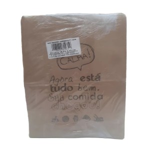 SACO KRAFT TAM. M - IMPRESSO - FD C/100UN. - MED.25CMX15,5CMX33CM