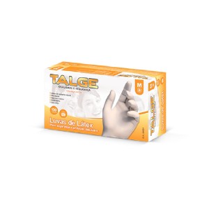 LUVA DE LATEX C/ PO TAM.G  C/100UN - TALGE