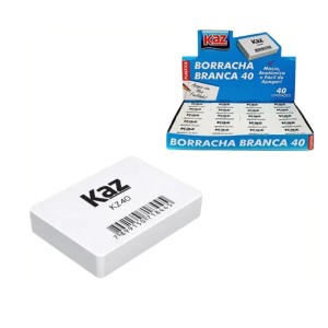 BORRACHA PLASTICA BRANCA CX C/40UN - KAZ